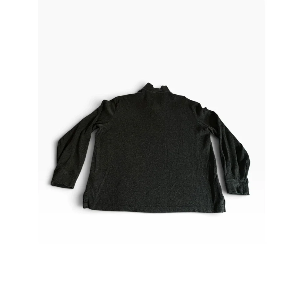 Polo Ralph Lauren Quarter Zip Mens Large Charcoal Gray Estate Rib Pullover